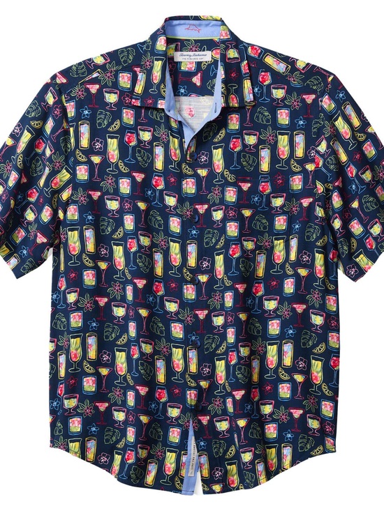 Tommy Bahama Other - Tommy Bahama Veracruz Cay Electric Cocktails Camp Shirt - Horizon Blue, size L